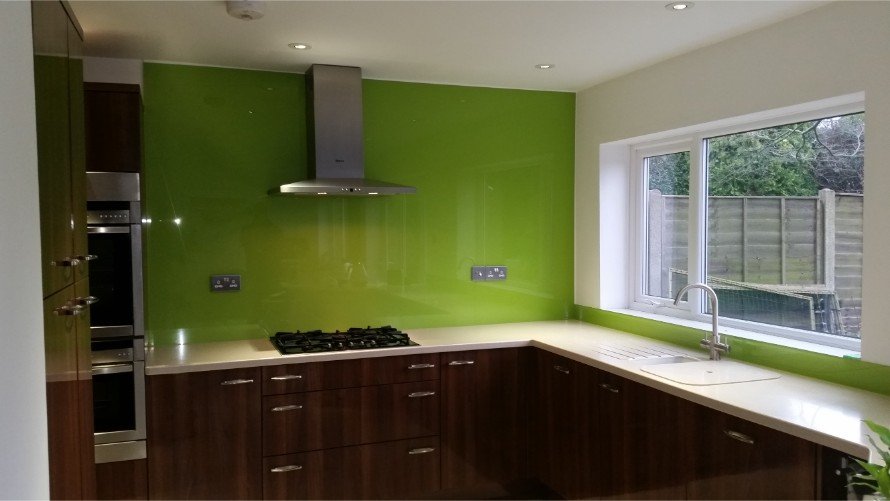 Green Glass Splashbacks DomoStone
